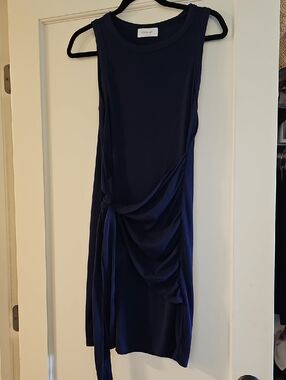 jersey draped dress White Draped Ruched Jersey Dress  Montsand